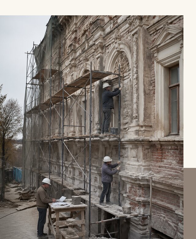 Реставрация объектов культурного наследия под ключ в Мценске
