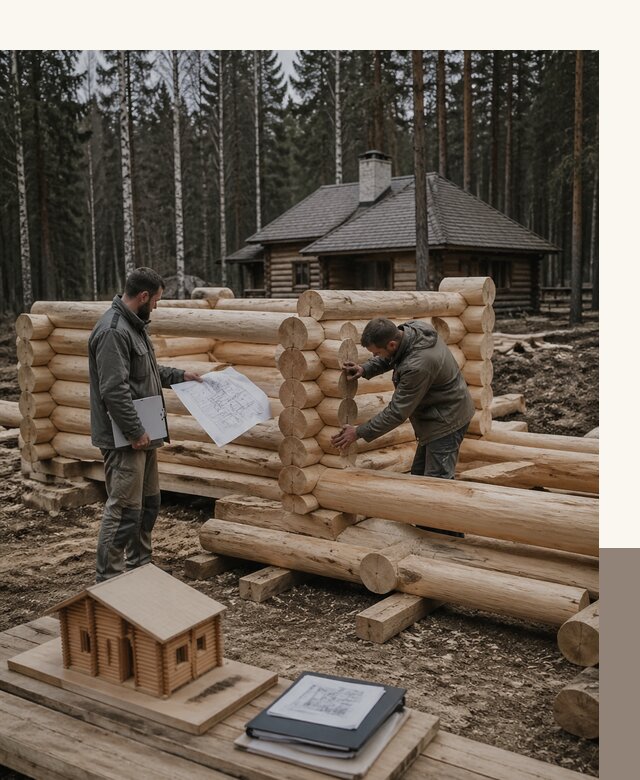 Проектирование и строительство домов из бревна в Мценске